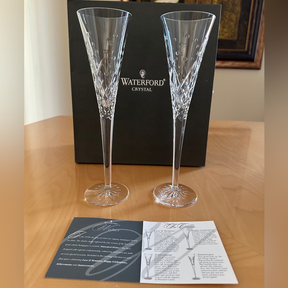 Brand New 

Waterford crystal Champaign Flutes (2)